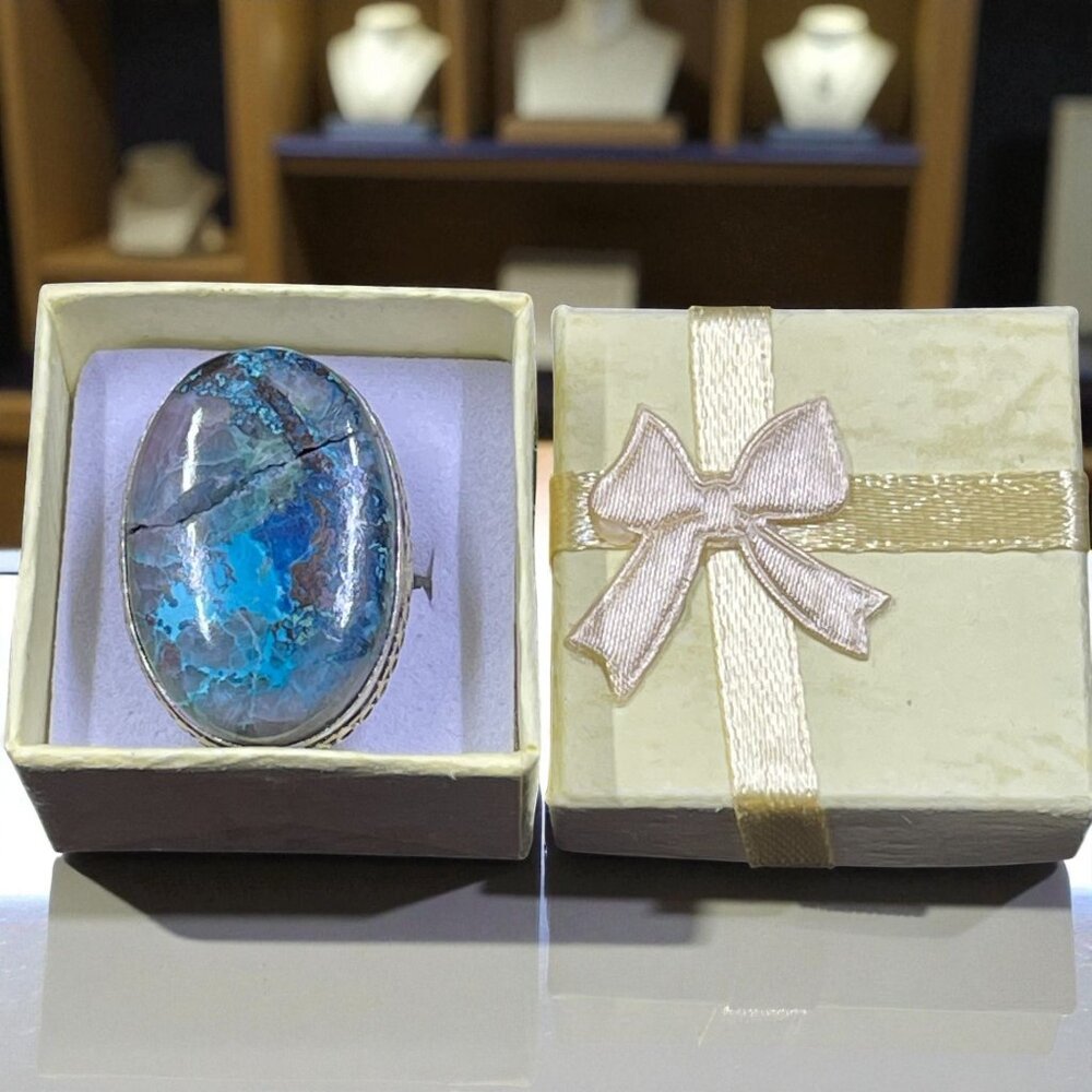 Boho Statement Ring Natural Gemstone Ethereal Artsy Whimsical Festival Jewelry‎